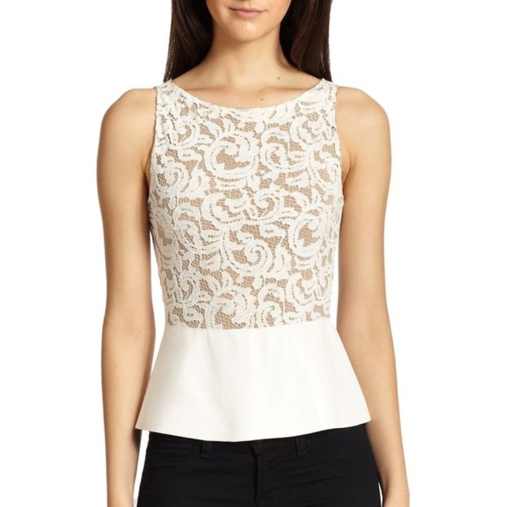 Bailey 44 White Lace Top